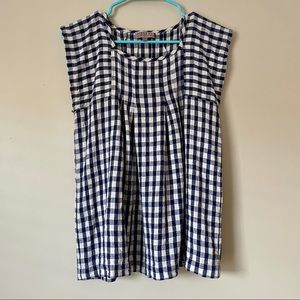 Sz S APC Madras Gingham Blouse